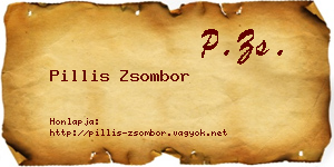 Pillis Zsombor névjegykártya